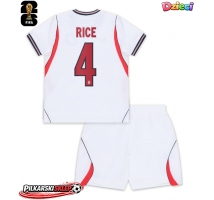 Anglia Declan Rice #4 Koszulka Podstawowa dzieci MŚ 2026 Krótki Rękaw (+ krótkie spodenki)